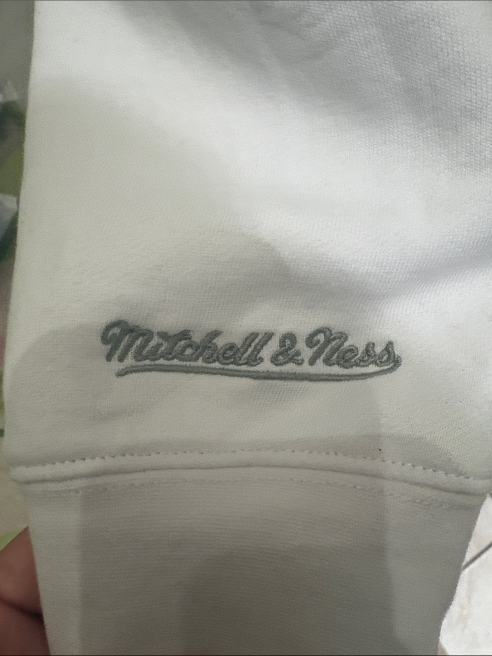 Mitchell & Ness White Throwbacks NFL Patch Sweatshirt - Picture 4 of 5